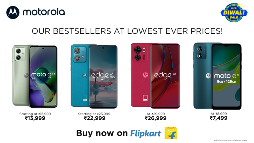 Motorola Announces Discounts on Select Smartphones in Flipkart Sale