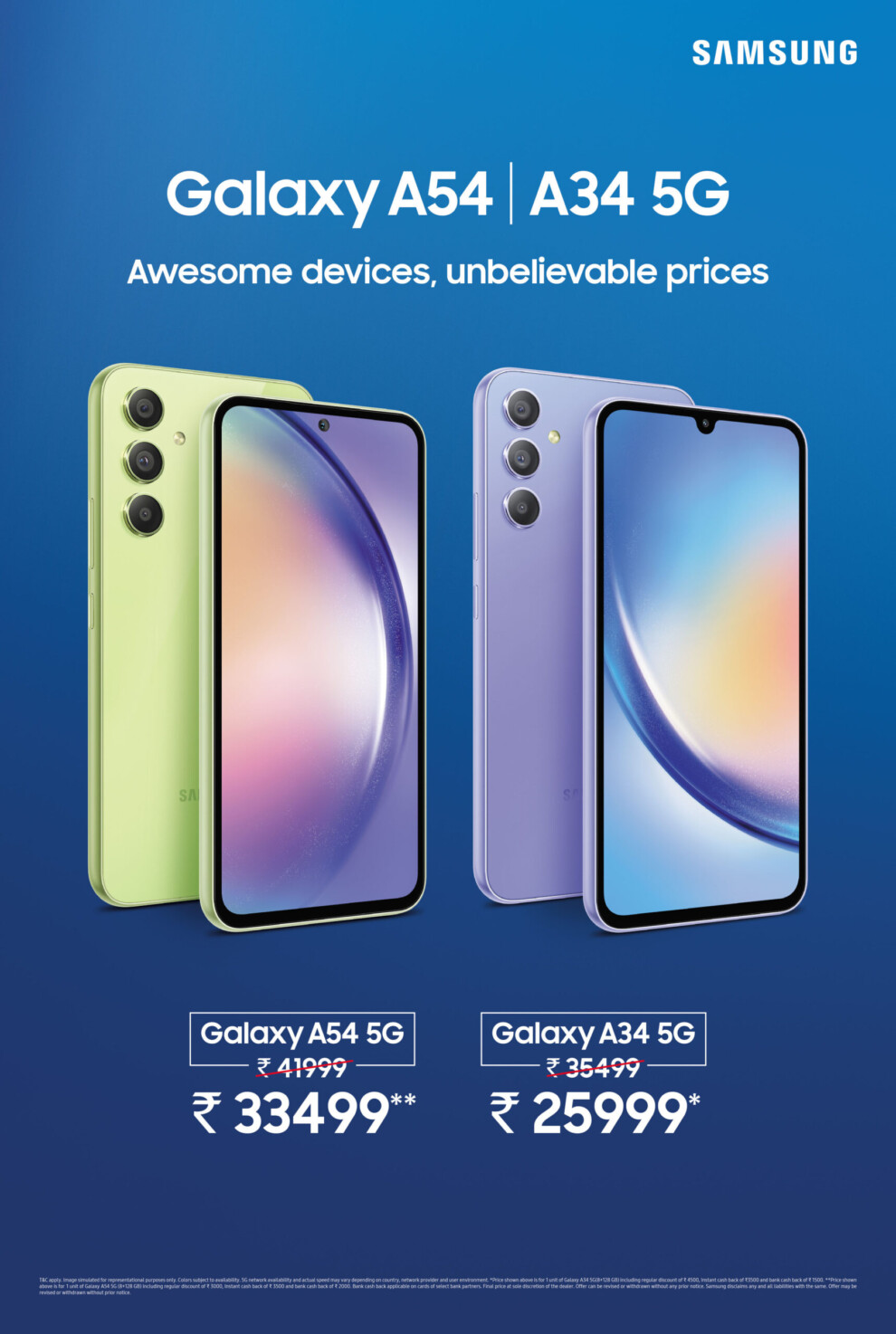 Samsung Unveils Offers on Galaxy A54 5G and A34 5G Models