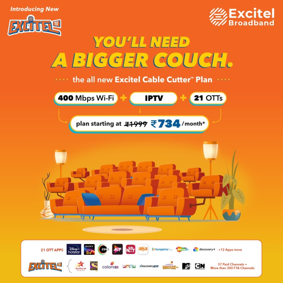 Excitel TV Launch: A New IPTV Service with 550+ Channels and OTTs